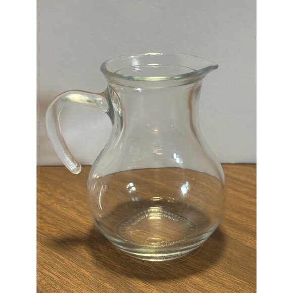 Bormioli Rocco Clear Glass Pitcher 0.25L Italy Heavy Small Carafe Creamer - Picture 2 of 8